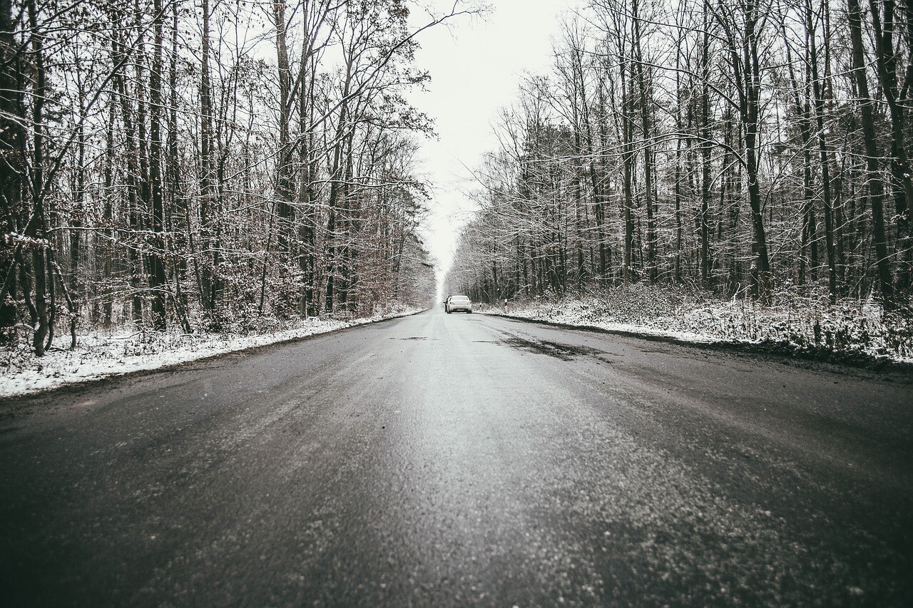 дорога, снег, погода, зима, весна