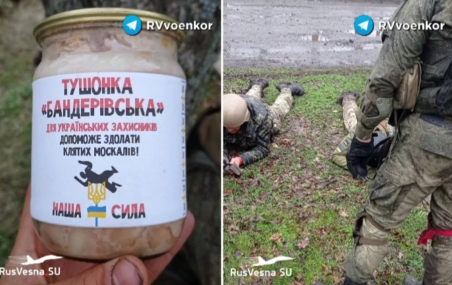 Сдавшиеся в плен солдаты ВСУ показали "Бандеровскую тушенку"